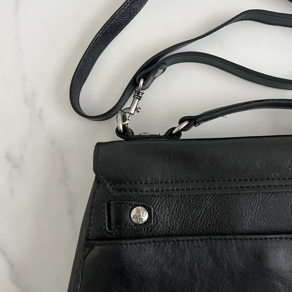 Patricia Nash Heritage Leather Satchel Crossbody Bag Black retro boho chic - Picture 7 of 12